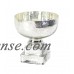 Decmode Glam 11 X 10 Inch Silver Glass Decorative Pedestal Bowl   568894143